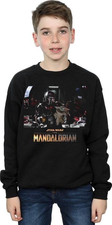 Actual product image Star Wars Boys The Mandalorian Child On Board Sweatshirt (104)