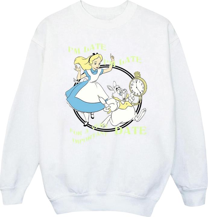 Produktbild Disney Jungen Alice im Wunderland Ich bin spät dran Sweatshirt (152, 158)
