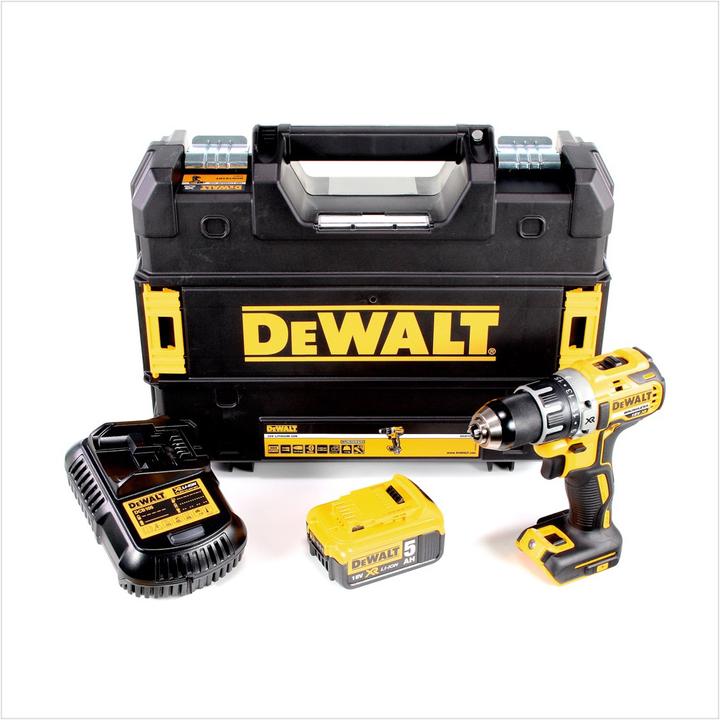 Actual product image DeWalt DCD 791 P1 18 V Brushless Cordless Drill Driver + TSTAK-Box + 1 x Battery DCB 184 5,0 Ah + DC