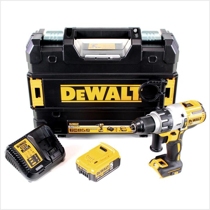Produktbild DeWalt DCD 996 P1 Akku Schlagbohrschrauber 18V 95Nm Brushless + 1x Akku 5,0Ah + Ladegerät + TSTAK (Akkubetrieb)