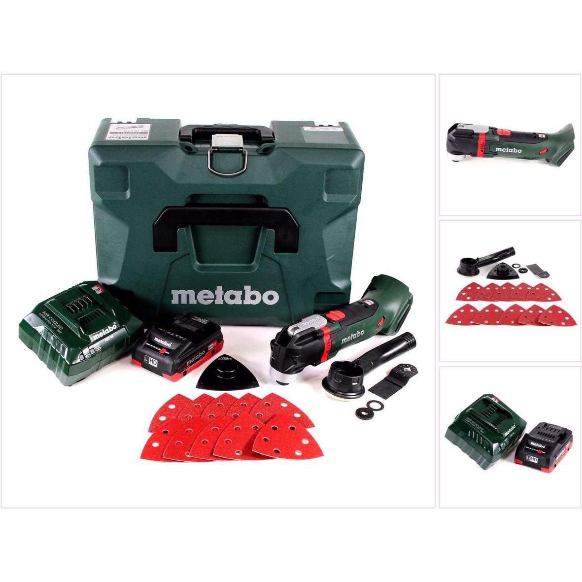 Metabo, Multifunktionswerkzeug, MT 18 LTX Akku Multitool 18V ( 613021840 ) OIS-/Starlock-kompatibel + 1x Akku 4,0Ah + La...