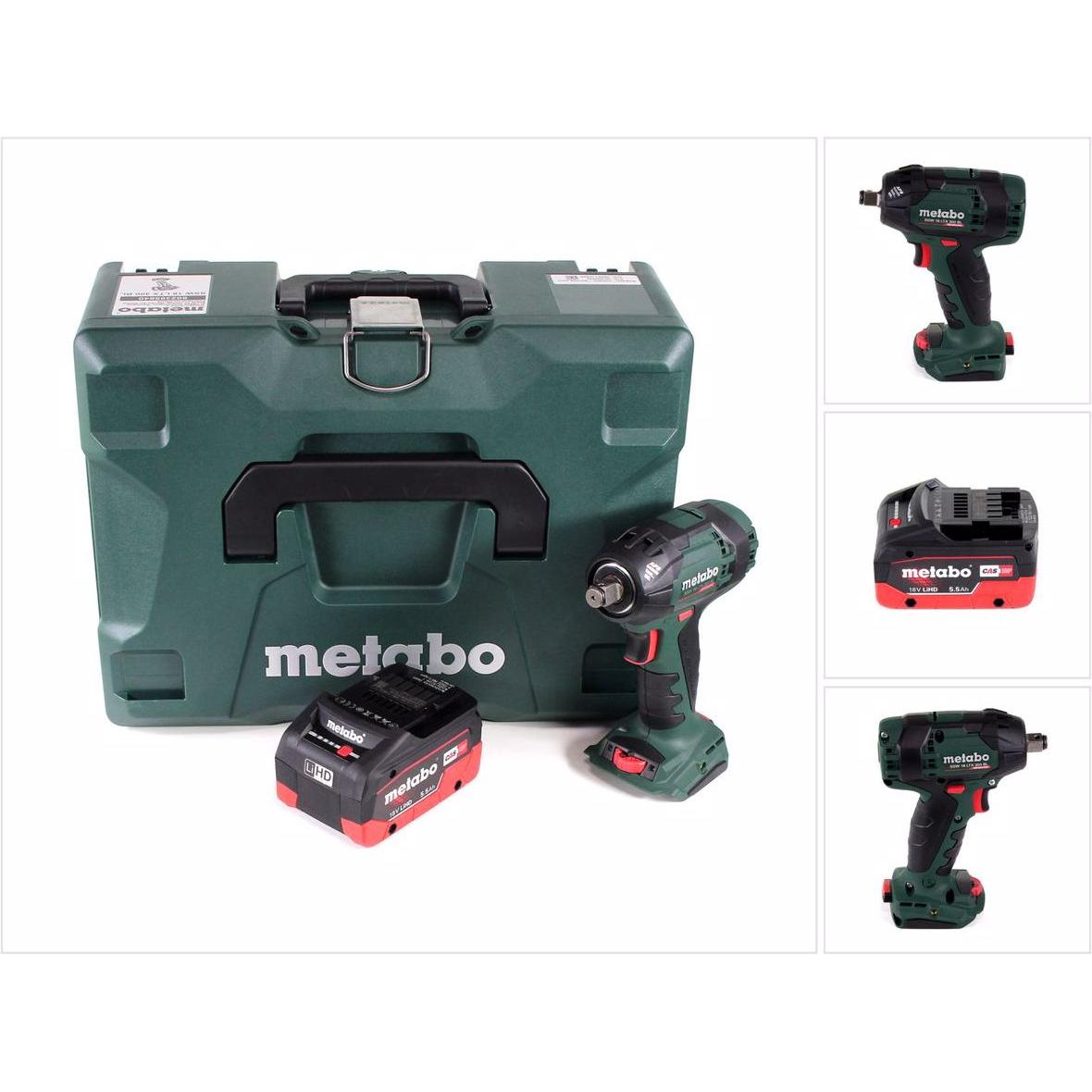 Metabo, Bohrmaschine + Akkuschrauber, SSW 18 LTX 300 BL Akku Schlagschrauber 18V 300Nm 1/2" Brushless ( 602395840 ) + 1x...