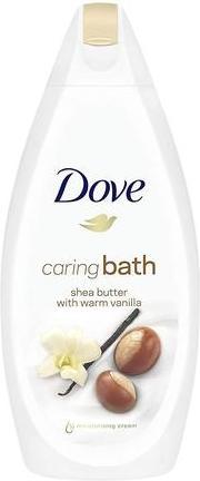 Dove Verwöhnendes Sheabutter- und warmes Vanille-Badezusatzbad mit ¼ Feuchtigkeitscreme 450ml (450 ml, Badeöl)
