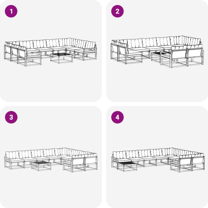 Produktbild vidaXL Outdoor-Sofa