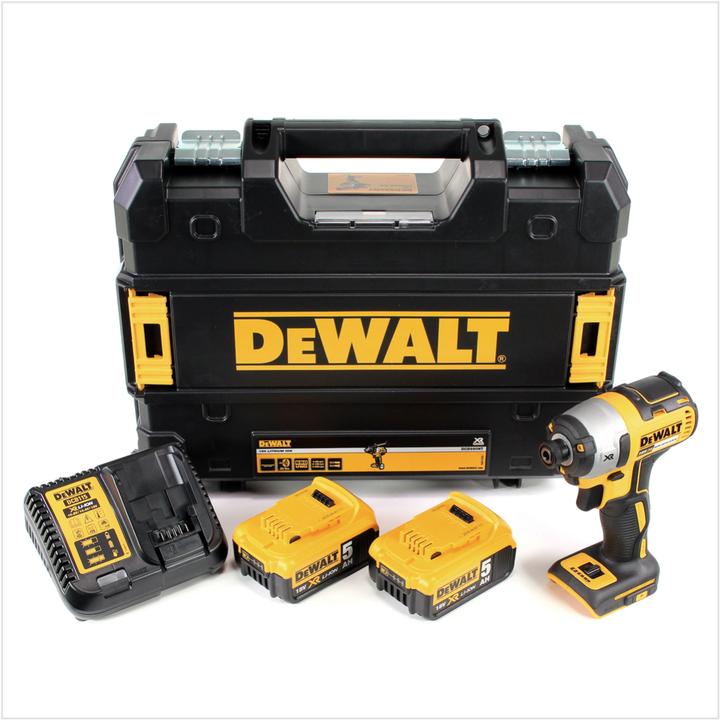 Produktbild DeWalt DCF 887 P2 Akku Schlagschrauber 18V 205Nm Brushless + 2x Akku 5,0Ah + Ladegerät + TSTAK (Akkubetrieb)