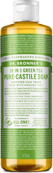 Valeurs nutritives et ingrédients Dr. Bronner's Thé vert 475ml (Savon liquide, 475 ml)