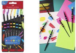 Produktbild Faber-Castell Pinsel schwarz 6er Set Softgriffstück BK