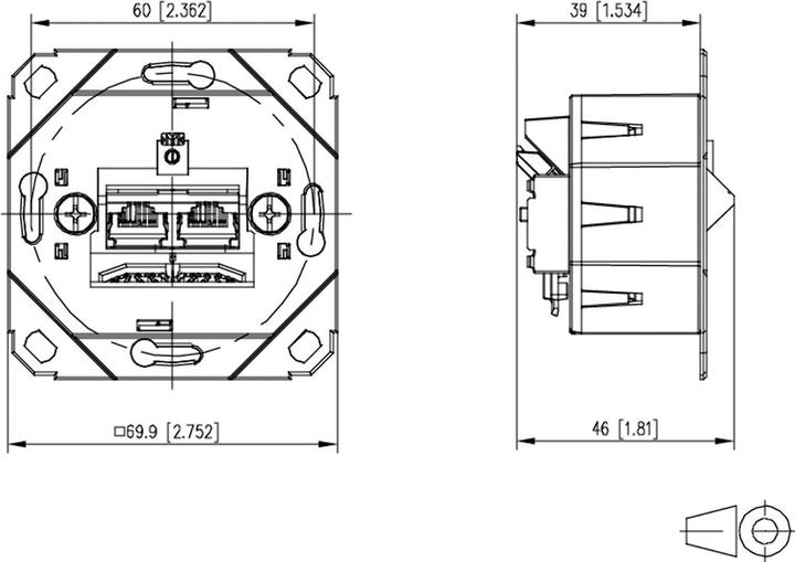 Produktbild Metz Connect Datenanschlussdose