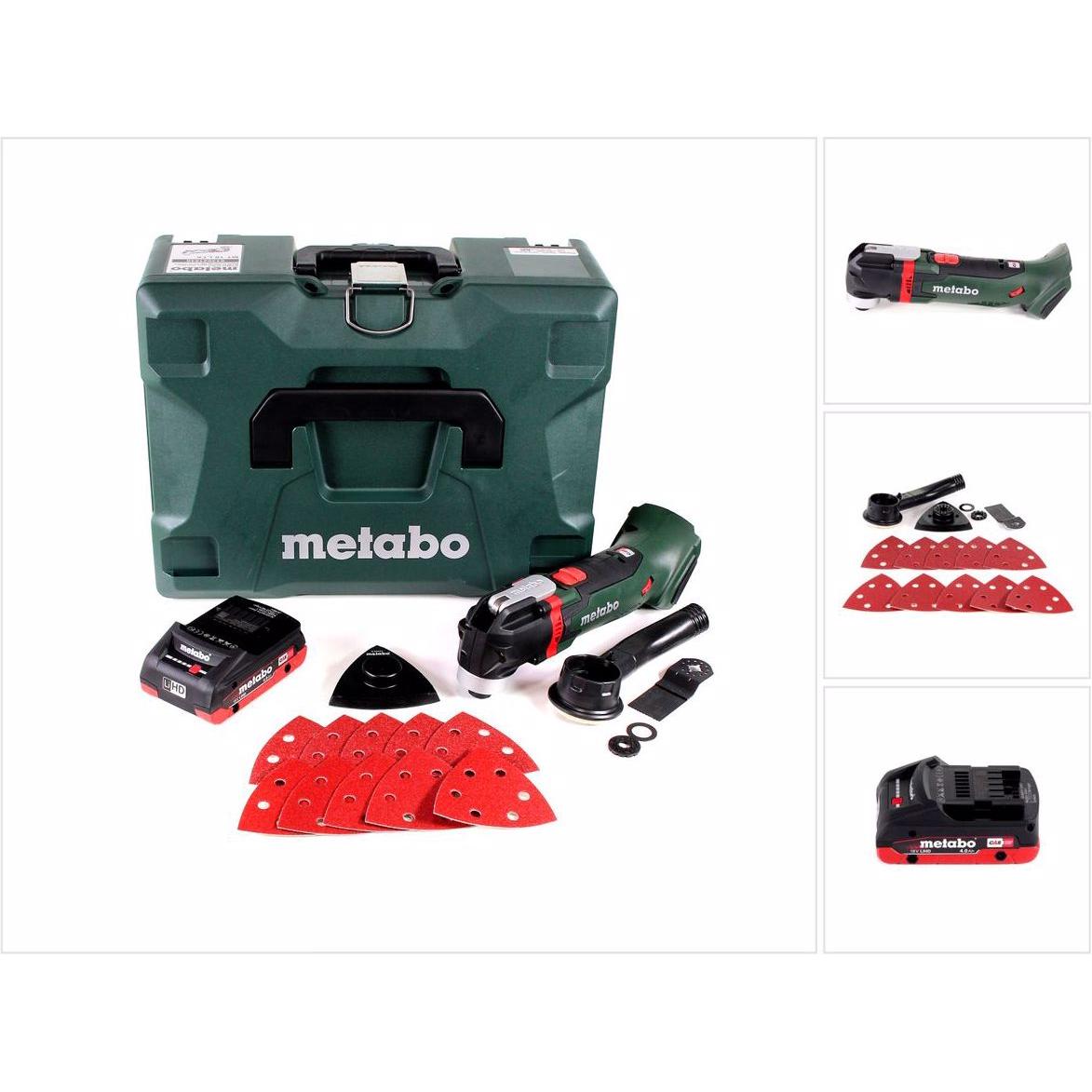 Metabo, Multifunktionswerkzeug, MT 18 LTX Akku Multitool 18V ( 613021840 ) OIS-/Starlock-kompatibel + 1x Akku 4,0Ah + Ko...