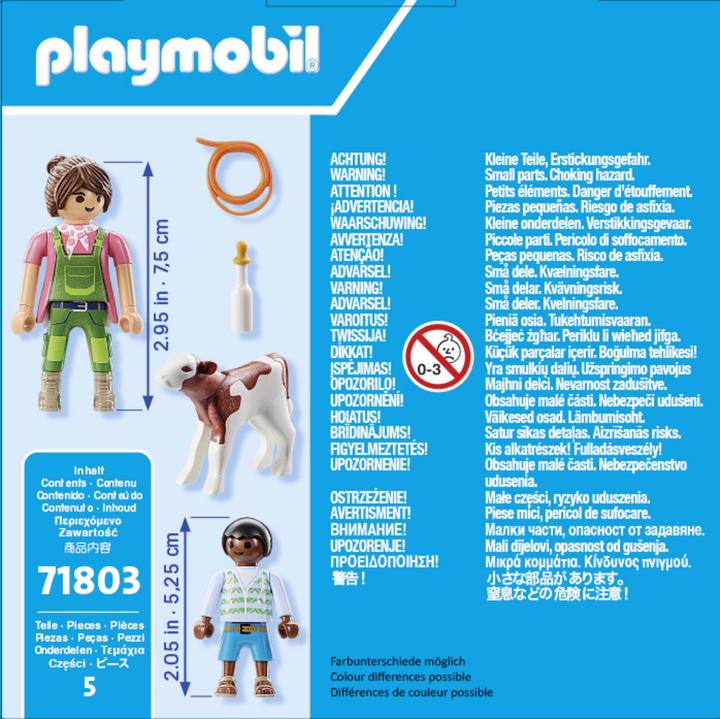 Produktbild Playmobil 71803 Bäuerin mit Kind und Kalb (71803)