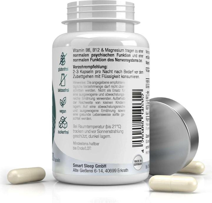 Nutritional values and ingredients Smartsleep Relax & Sleep (1 Piece, Capsules, 60 g)