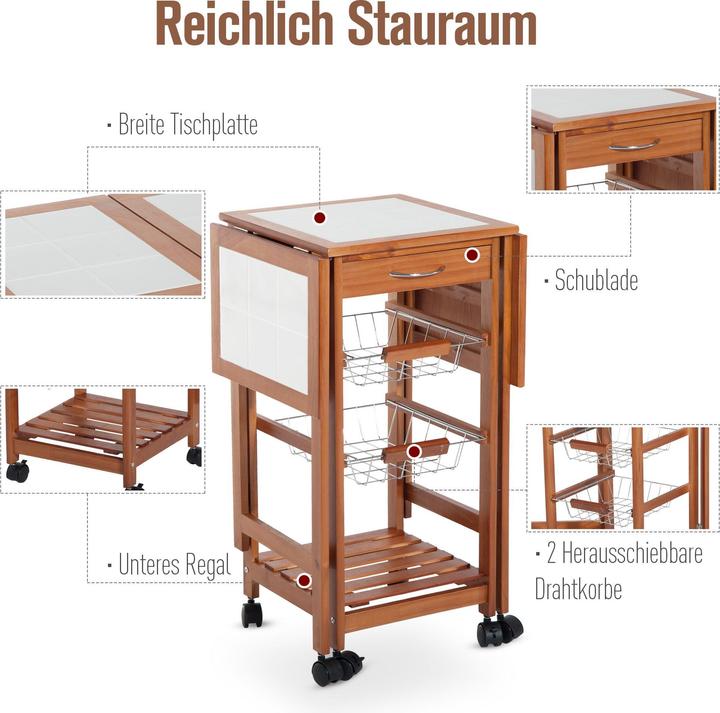 Actual product image Homcom Kitchen trolley