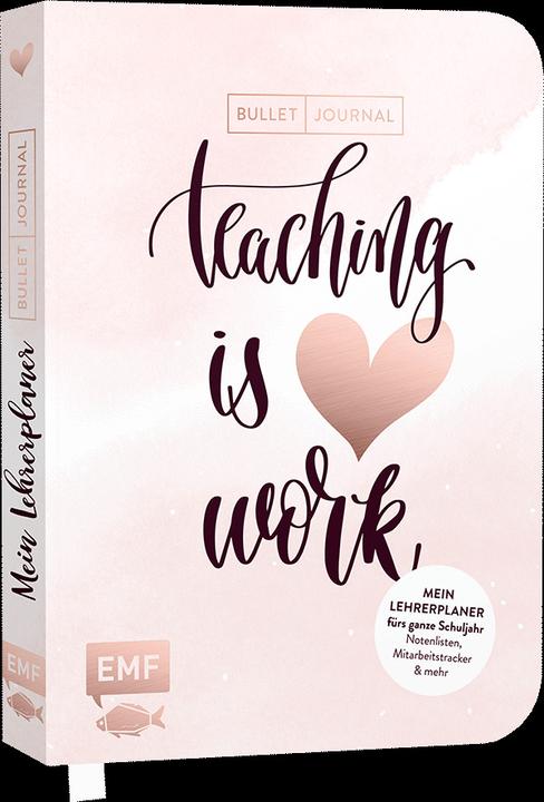 Actual product image My Teacher Planner and Bullet Journal - Teaching is HEART work (21.6 x 15.3 cm, Plain, Hardcover)
