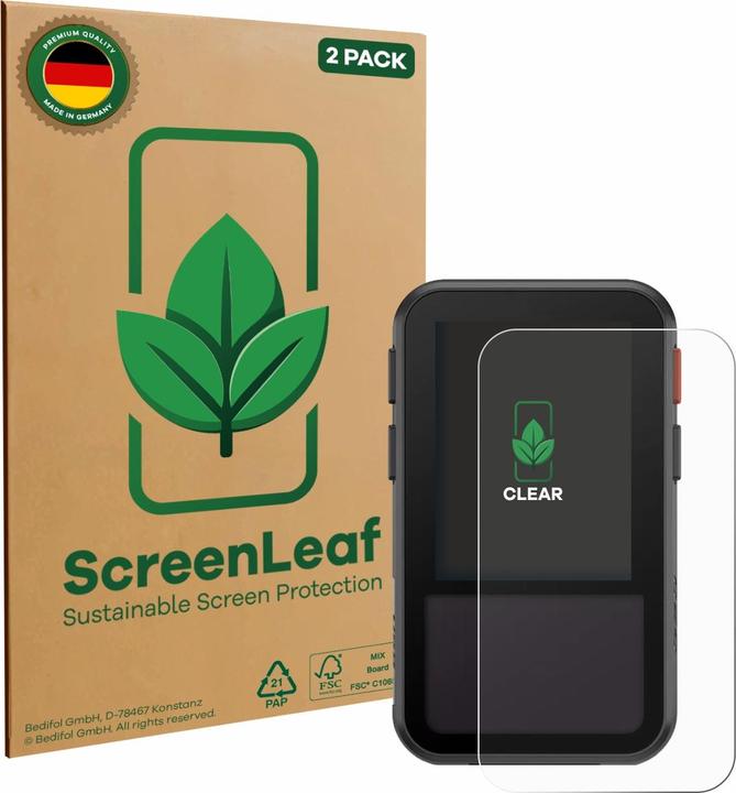 Produktbild ScreenLeaf Schutzfolie nachhaltiger Displayschutz Display Schutz Folie Klar Transparent