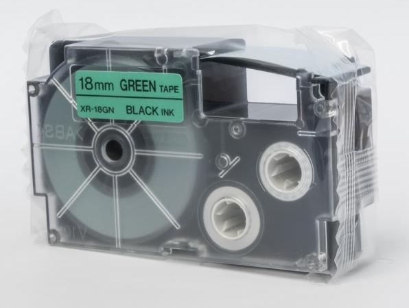 Immagine prodotto Casio XR-18GN1 Etichette autoadesive (1.80 cm, Nero, Verde)
