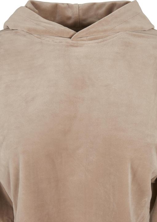 Actual product image Urban Classics Ladies Cropped Velvet Oversized Hoody (XL)