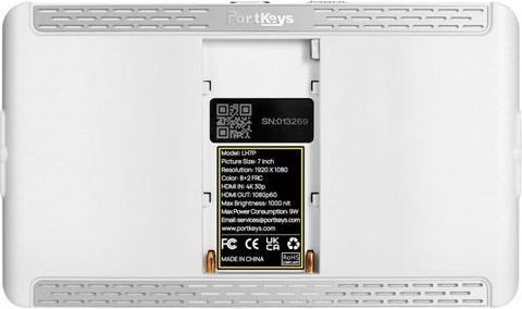 Actual product image Portkeys LH7P 7 inch white touchscreen monitor (7", Full HD)