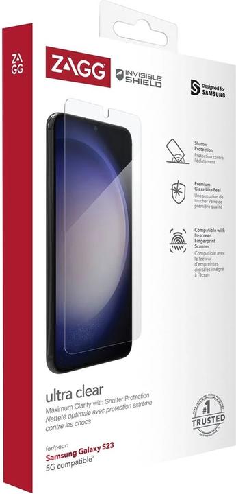 Image du produit Zagg InvisibleShield Screen Protector for Samsung Galaxy S23 - Transparent (1 pcs, Samsung Galaxy S23)