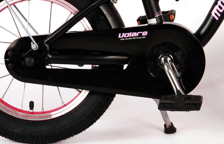 Image du produit Volare Miracle Kinderfiets - Meisjes - 14 inch - Mat Zwart - Prime Collection (14")