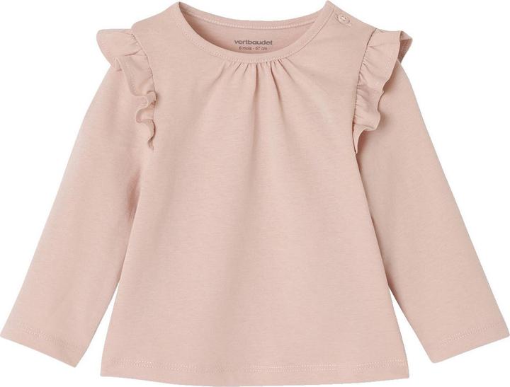 Produktbild Vertbaudet 2er-Pack Baby Shirts BASIC, Print & Uni mit Volants (80)