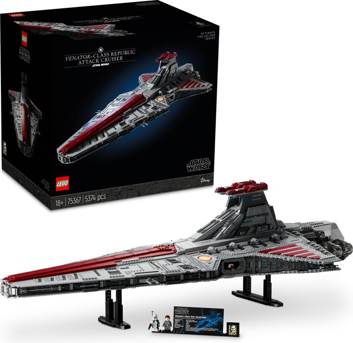 Productafbeelding LEGO Star Wars UCS Venator-klasse Republikeinse Aanvalskruiser (75367, LEGO Star Wars, LEGO Zeldzame Sets)