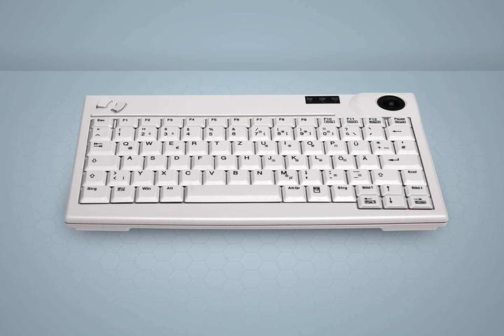 Actual product image Active Key Industry 4.0 Mini Trackball Keyboard USB Light Grey (DE, Cable)