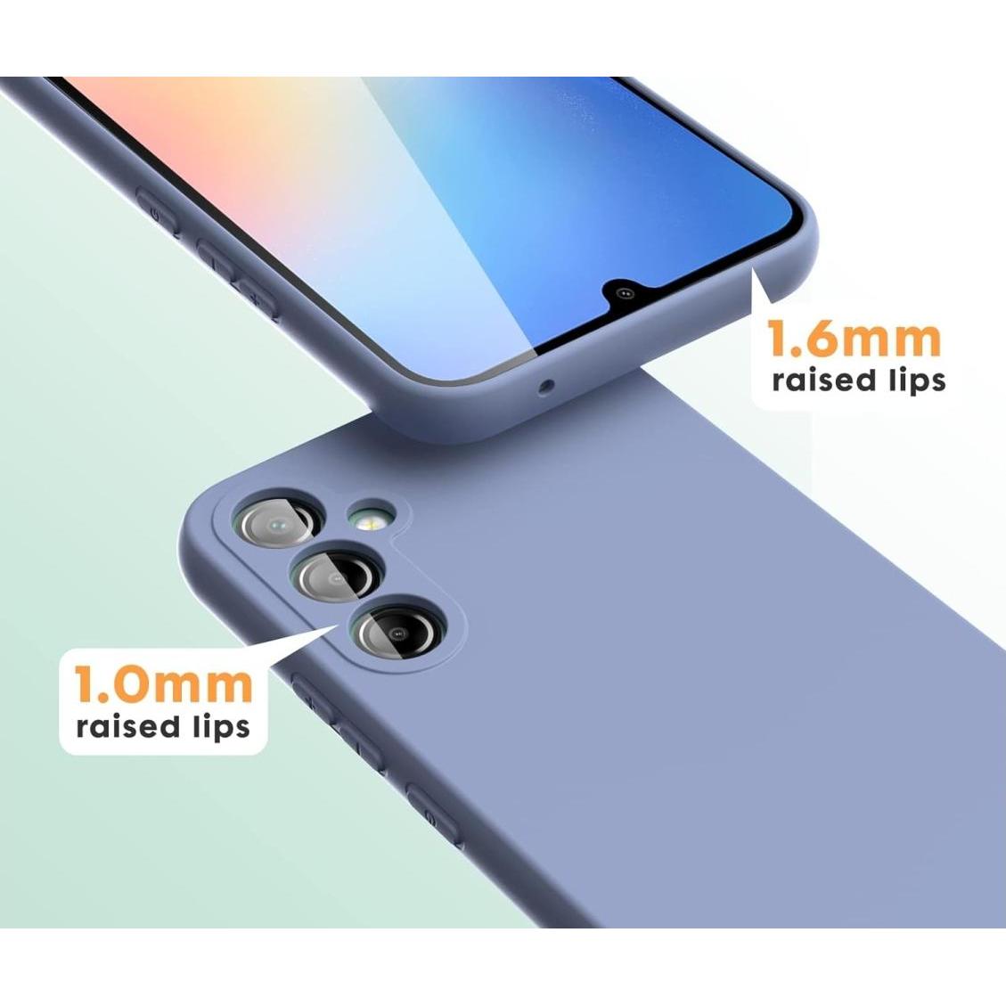 Thumbnail - Screenguard Samsung Galaxy A34 5G Liquid Silicone Case Hülle (Samsung Galaxy A34 5G), Smartphone Hülle, Blau