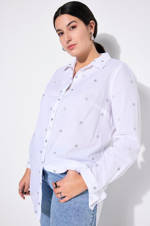 Produktbild Studio Untold Hemdbluse, Boxy Shape, Silver Hearts (46, 48)