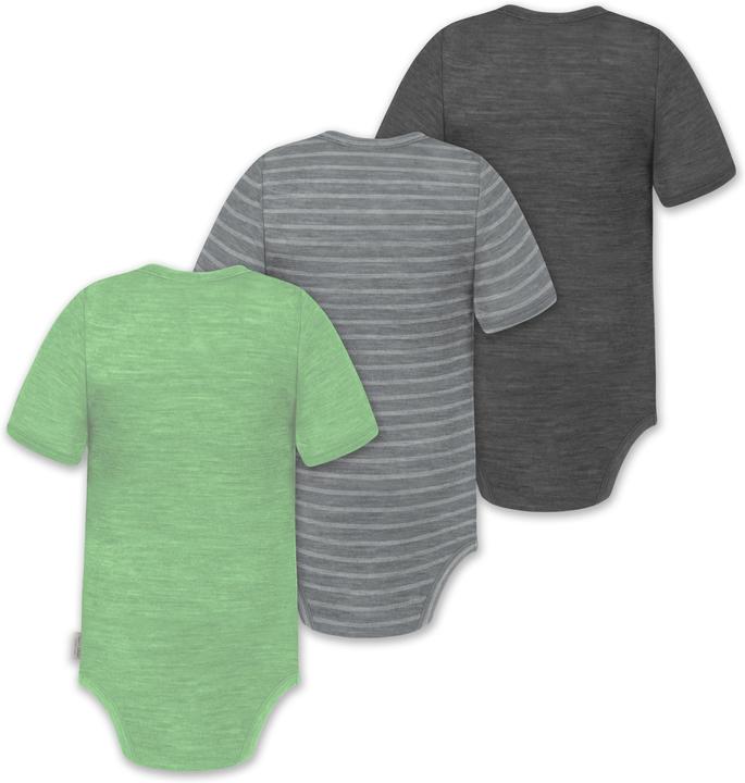 Produktbild Normani 3er Set Baby Merino Kurzarmbody „Tihoi" - 9319 (80)