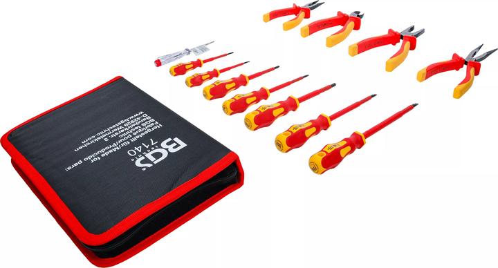 Image du produit BGS Jeu de pinces / tournevis d’électricien VDE 12 pièces