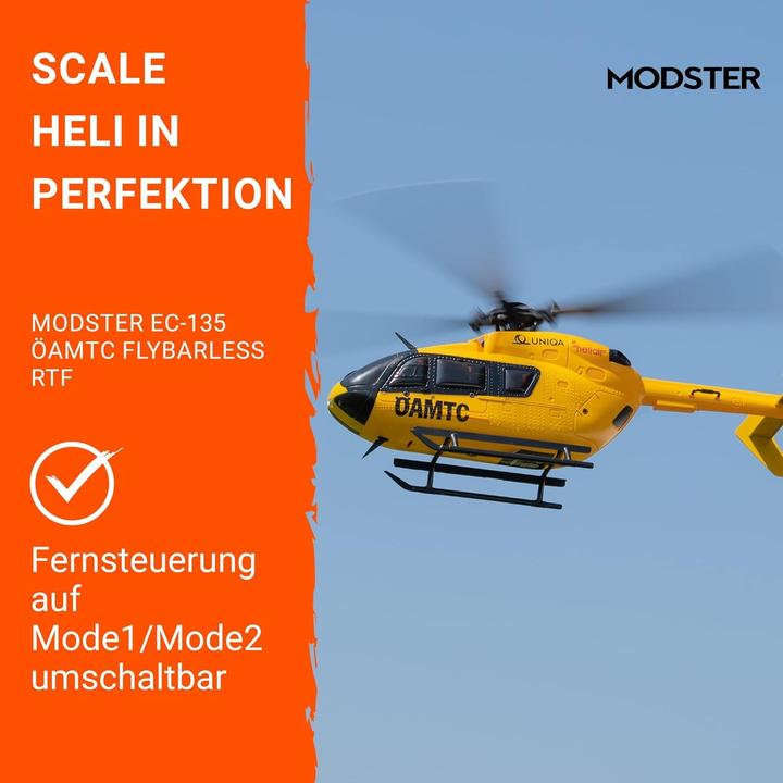 Image du produit Modster EC-135 ÖAMTC Scale RC Hélicoptère électrique RTF