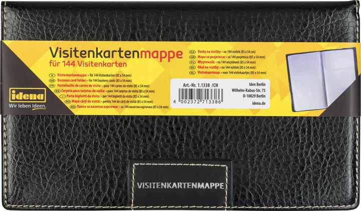 Immagine prodotto Idena Cartella per biglietti da visita nera alta (85 x 54 mm)
