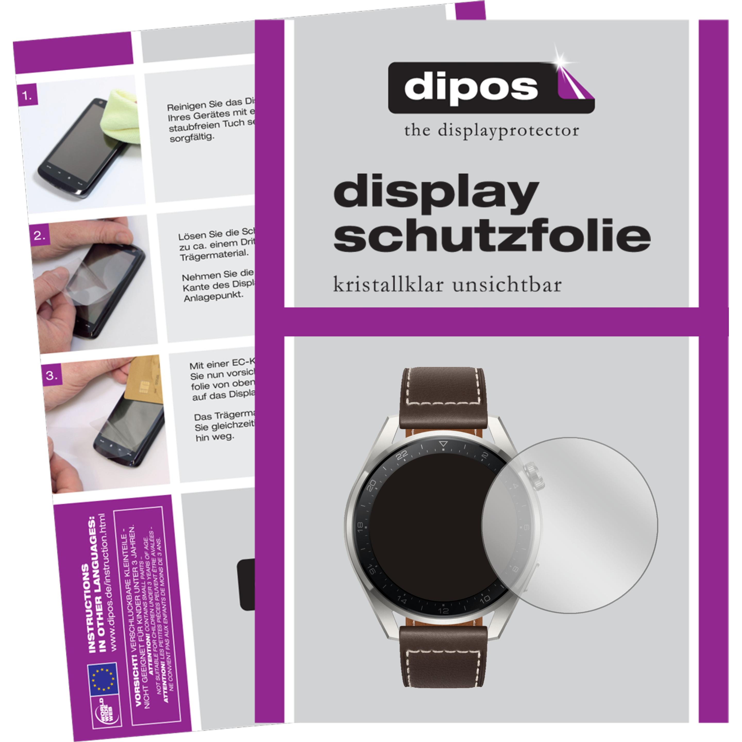 Dipos Displayschutzfolie Crystalclear, Smartwatch Schutzfolie, Transparent