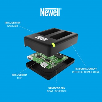 Produktbild Newell SDC-USB Zweikanal-Ladegerät für CINSBAJA-Akkus für Insta360 Ace / Ace Pro (Ladegerät)