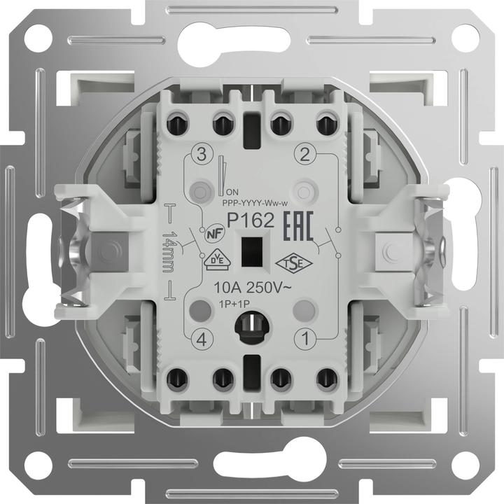 Image du produit Schneider Electric Bouton-poussoir double Asfora blanc (RAL 9003) EPH1170121D