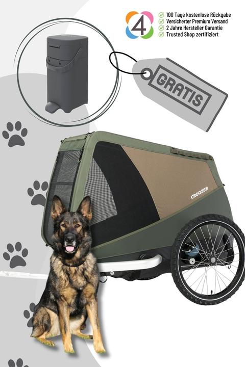 Actual product image Croozer Dog Mikke bicycle trailer incl. free Pet Genie dog waste disposal system