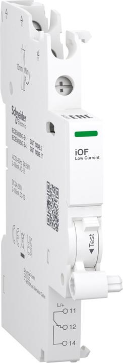 Produktbild Schneider Electric Hilfskontakt, Acti9, iOF, 2mA bis 100mA, 24VAC bis 250VAC, 24VDC bis 220VDC, Anschluss oben A9A26915