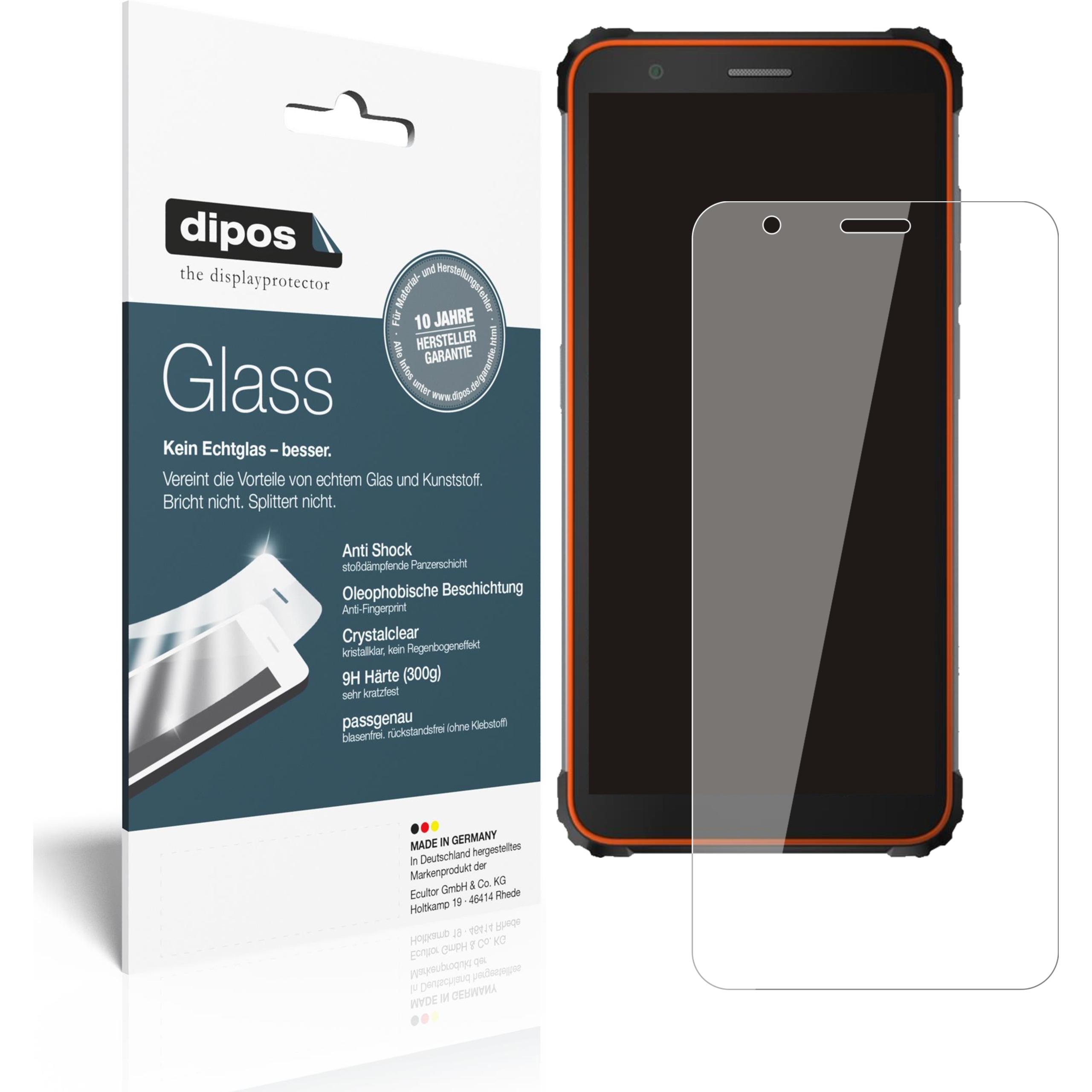 Dipos Displayschutz Anti-Shock (2 Stück, Blackview BV6600), Smartphone Schutzfolie, Transparent