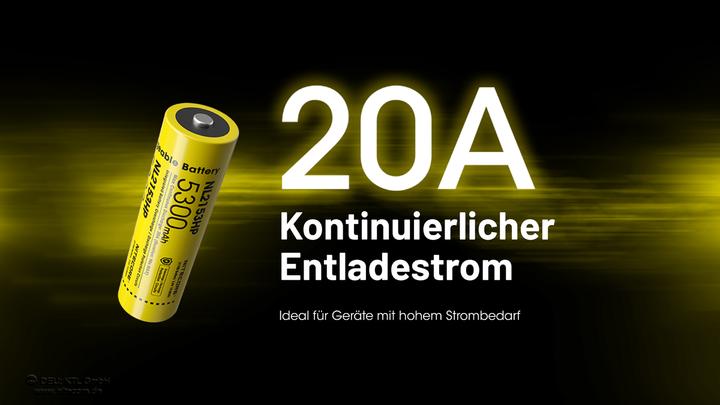 Image du produit Nitecore NL2153HP (1 pcs, 21700, 5300 mAh)