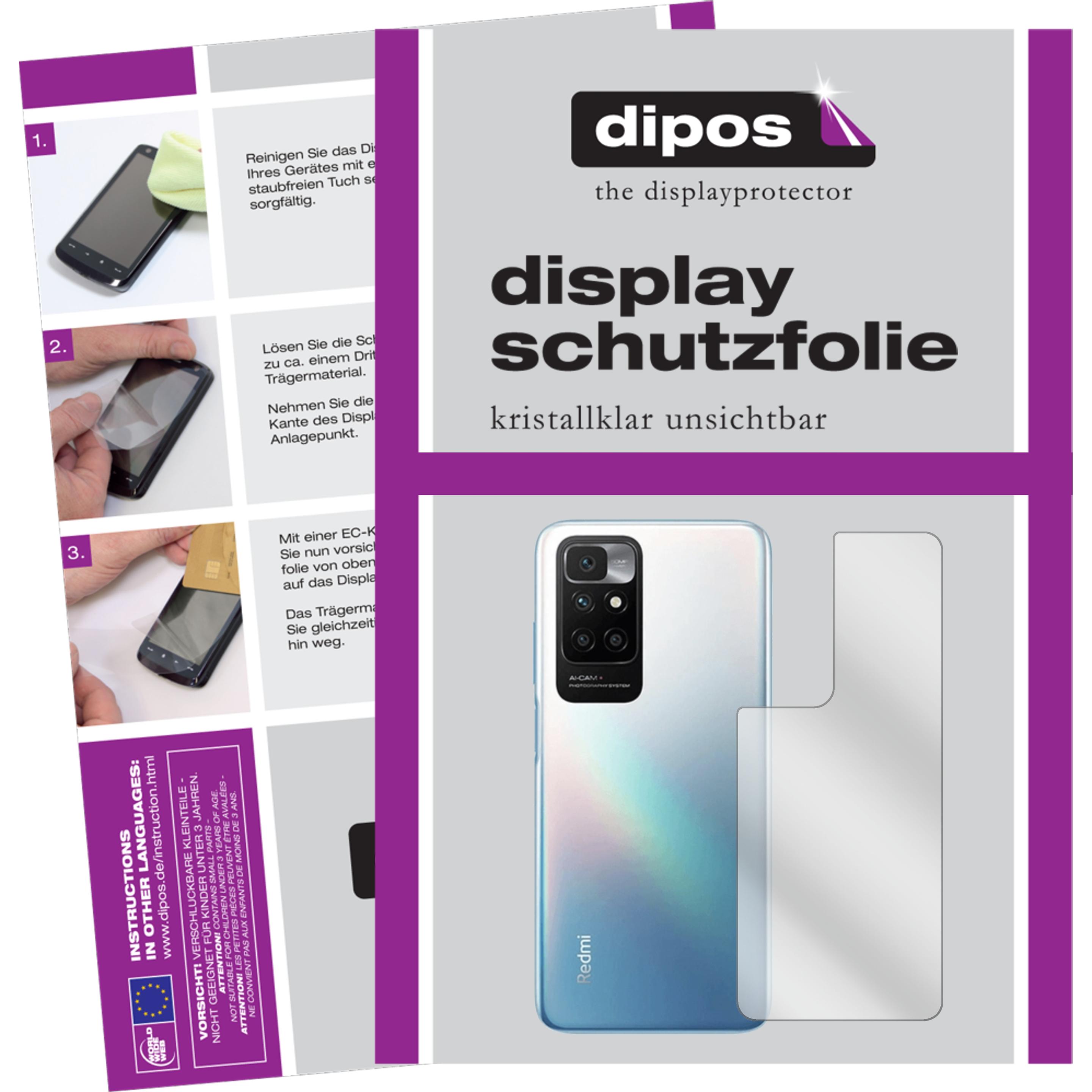 Dipos Displayschutzfolie Crystalclear (2 Stück, Xiaomi Redmi 10), Smartphone Schutzfolie, Transparent