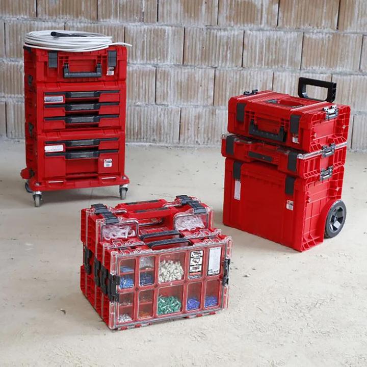 Productafbeelding Tool Brothers Toolbrothers RHINO PRO 300 MFI RED ULTRA HD Organiser 452 x 358 x 110 mm 9 l stapelbaar IP54