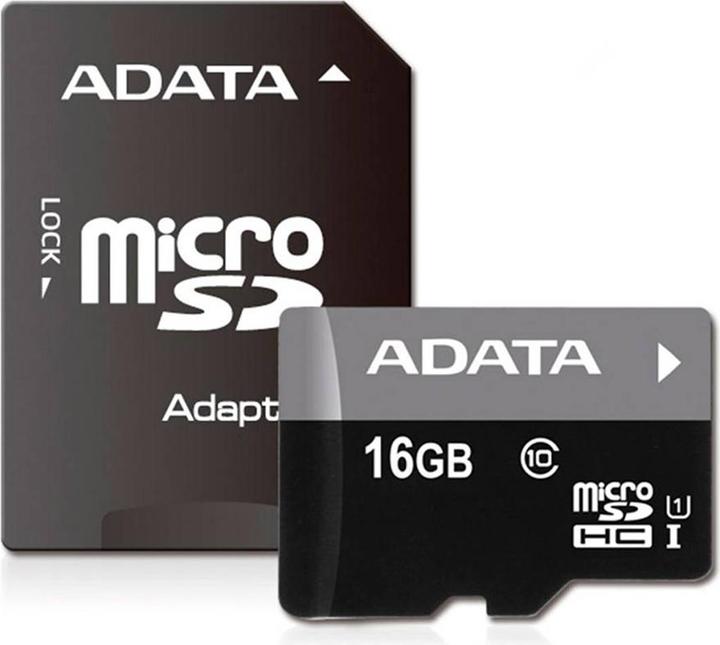 Productafbeelding Adata microSDHC-kaart 16GB,, Premier, UHS-I (16 GB, microSDHC, U3, UHS-I)