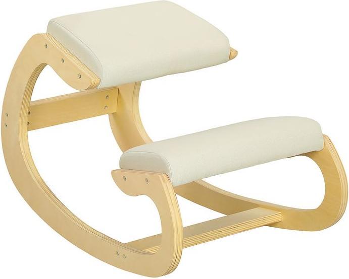 Image du produit Swisshandel24 Ergonomischer, schaukelnder Kniehocker für Homeoffice, zur Verbesserung der Körperhaltung, Creme