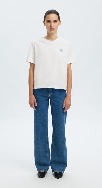 Image du produit Selected Femme Besticktes T-Shirt mit Rundhalsausschnitt (M)