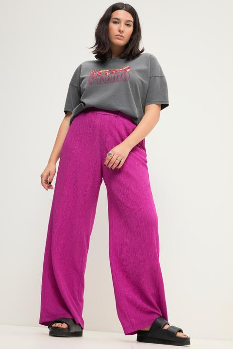 Produktbild Studio Untold Hose, Wide Legs, Krepp, Elastikbund (56)