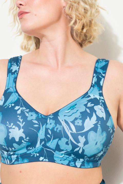 Actual product image Ulla Popken Floral Underwire-Free Microfiber Bra (105 D)