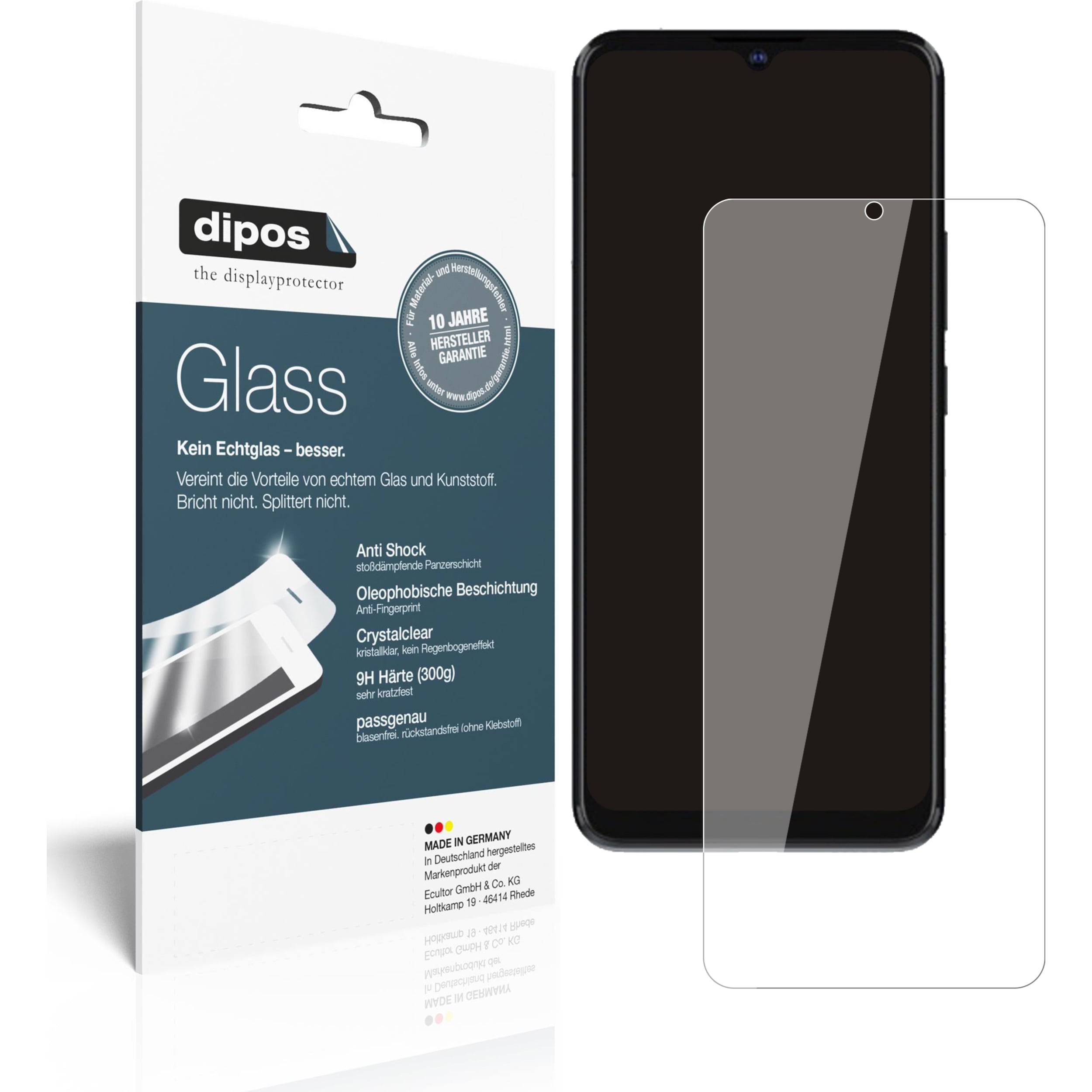 Dipos Displayschutz Anti-Shock (1 Stück, ZTE Blade V2021 5G), Smartphone Schutzfolie, Transparent