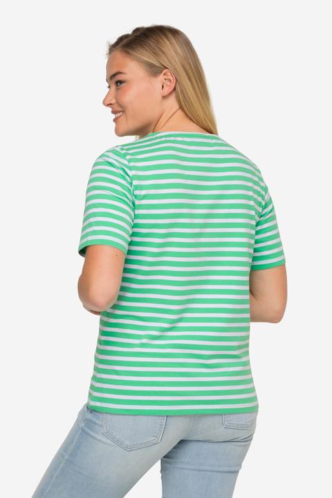 Image du produit Laurasøn T-Shirt, Classic Fit, Streifen, Rundhals, Halbarm (M)