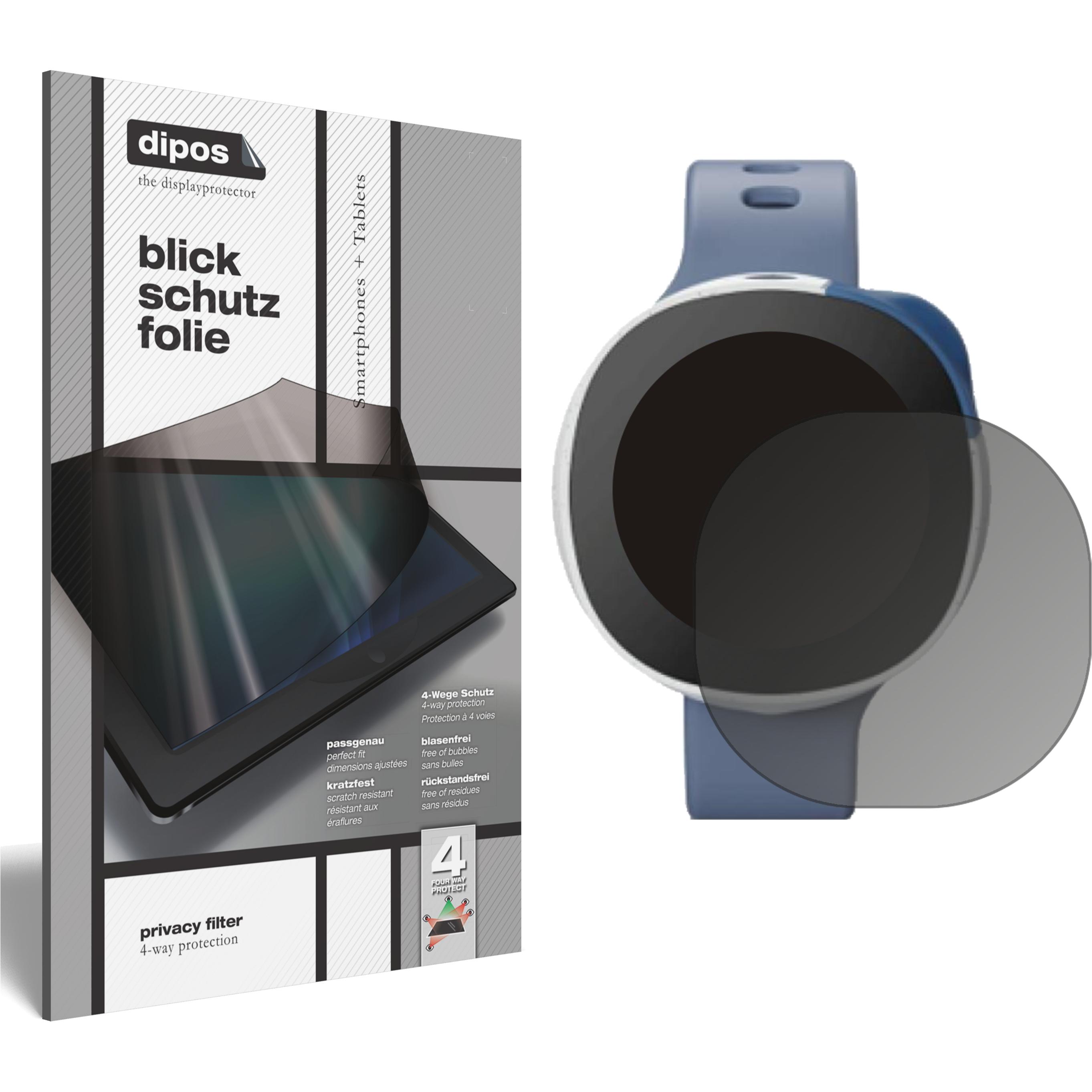 Dipos Blickschutzfolie 4-Way Privacy, Smartwatch Schutzfolie, Transparent