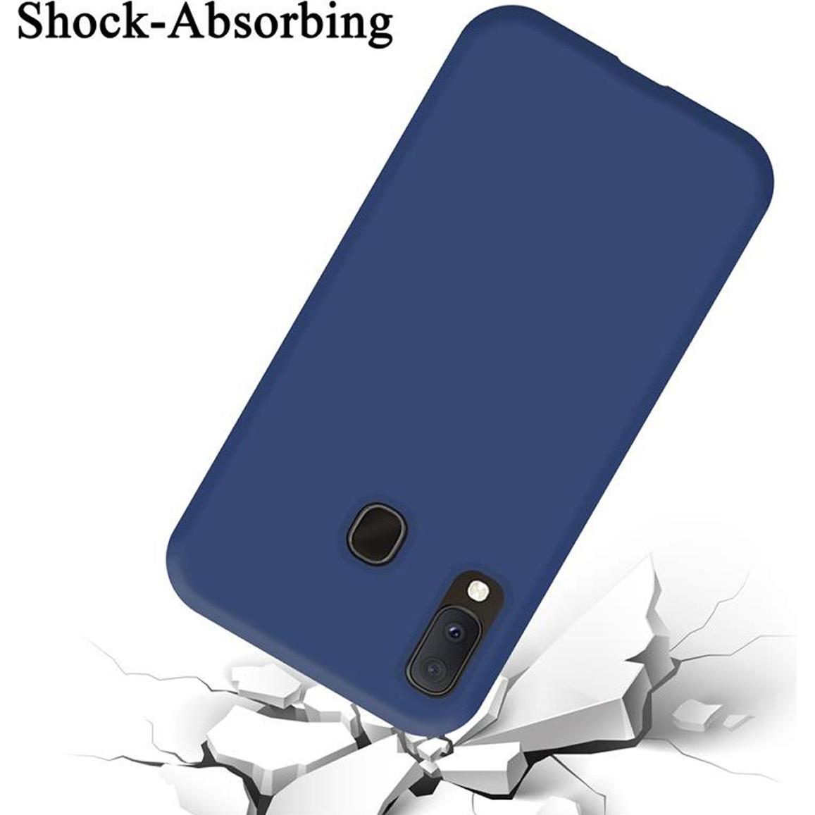 Thumbnail - Cadorabo TPU Liquid Silicone Case Cover (Samsung Galaxy A20e), Smartphone Hülle, Blau